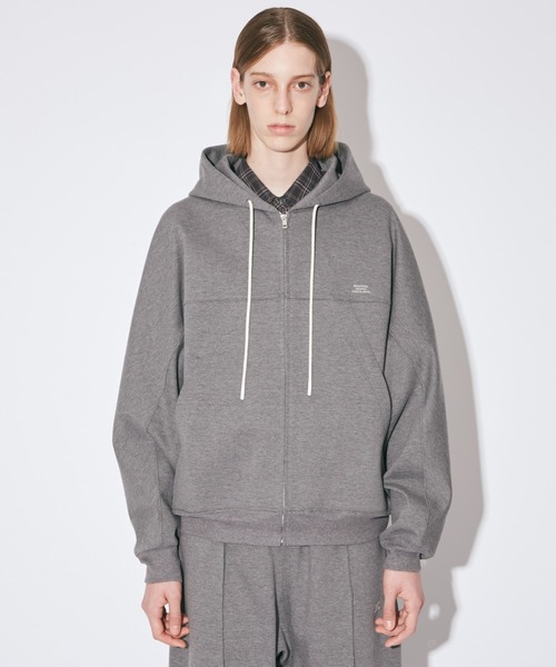 beautiful people（ビューティフルピープル）の「compact double      jersey zip up parka（パーカー・レディース・ブラック/グレー・40/38/36）」の6枚目の写真