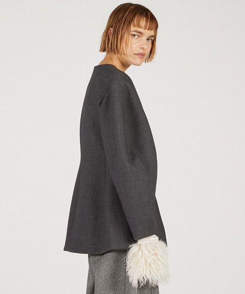 PRANK PROJECT（プランクプロジェクト）の「コクーンスリーブジップトップ / Cocoon Sleeve Zip Top（その他アウター・レディース・グレー/アイボリー/ブラック・FREE）」の17枚目の写真