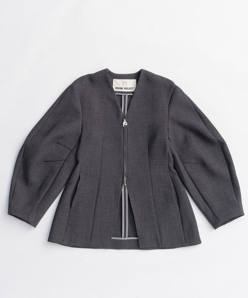 PRANK PROJECT（プランクプロジェクト）の「コクーンスリーブジップトップ / Cocoon Sleeve Zip Top（その他アウター・レディース・グレー/アイボリー/ブラック・FREE）」の19枚目の写真