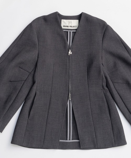 PRANK PROJECT（プランクプロジェクト）の「コクーンスリーブジップトップ / Cocoon Sleeve Zip Top（その他アウター・レディース・グレー/アイボリー/ブラック・FREE）」の20枚目の写真