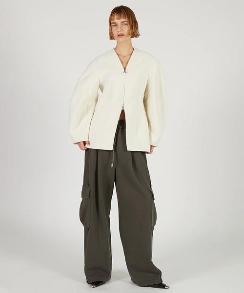 PRANK PROJECT（プランクプロジェクト）の「コクーンスリーブジップトップ / Cocoon Sleeve Zip Top（その他アウター・レディース・グレー/アイボリー/ブラック・FREE）」の5枚目の写真