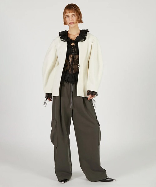 PRANK PROJECT（プランクプロジェクト）の「コクーンスリーブジップトップ / Cocoon Sleeve Zip Top（その他アウター・レディース・グレー/アイボリー/ブラック・FREE）」の6枚目の写真