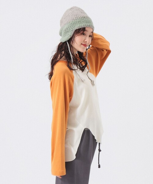 BEAMS BOY（ビームスボーイ）の「【1/15再値下げ】クレイジー ベースボール ロングスリーブ（Tシャツ/カットソー・レディース・チャコールグレー/ホワイト系その他7・ONE SIZE）」の9枚目の写真