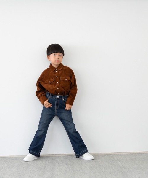 LOWRYS FARM（ローリーズファーム）の「コーデュロイシャツＬＳ　 573277（シャツ/ブラウス・キッズ・ブラウン・110cm/120cm/130cm/140cm/150cm）」の2枚目の写真