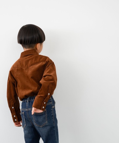 LOWRYS FARM（ローリーズファーム）の「コーデュロイシャツＬＳ　 573277（シャツ/ブラウス・キッズ・ブラウン・110cm/120cm/130cm/140cm/150cm）」の4枚目の写真