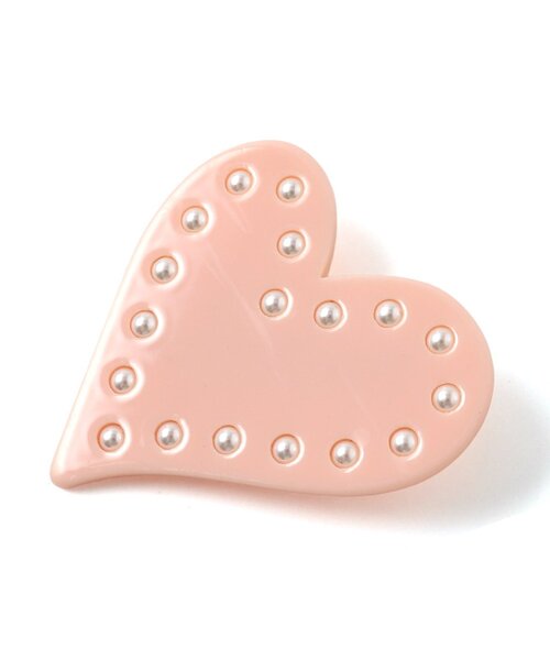 algy（アルジー）の「ハートヘアクリップ（バレッタ/ヘアクリップ・キッズ・ブラック/ピンク・FREE）」の2枚目の写真