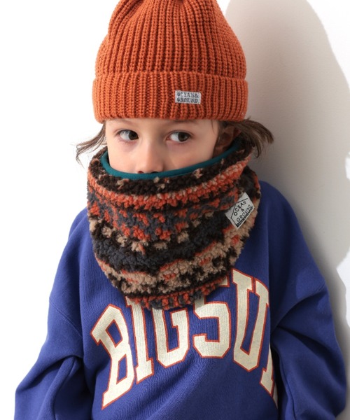 Ocean&Ground（オーシャン&グラウンド）の「ｼﾞｬｶﾞｰﾄﾞﾎﾞｱﾘﾊﾞｰｼﾌﾞﾙﾈｯｸｳｫｰﾏｰ（ネックウォーマー/スヌード・キッズ・ブルー系その他/ベージュ/ブラック/ブラウン・FREE）」の2枚目の写真