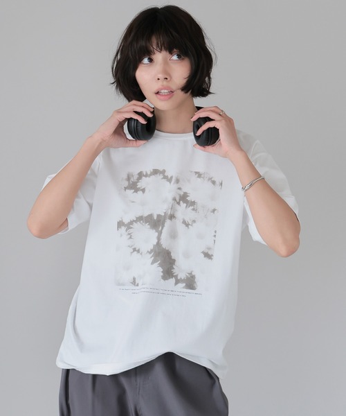 セール】Flower Photo T-shirt／フラワーフォトTシャツ（Tシャツ