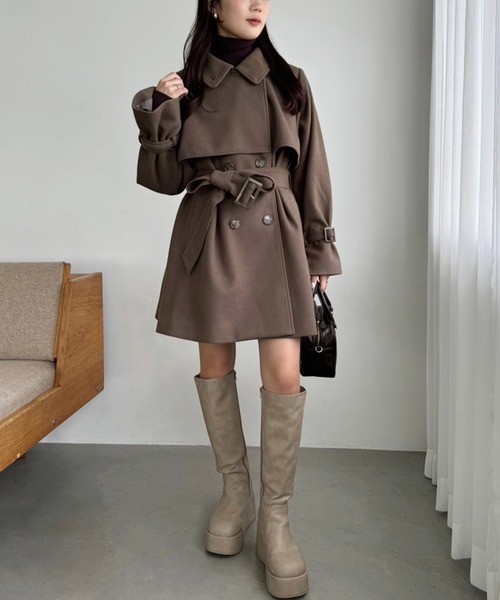 REVIVAL】サイズ展開あり/2way/スタンドカラーミドルコート