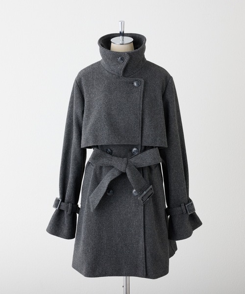 2way/スタンドカラーミドルコート one after another NICE CLAUP コート チェスターコート