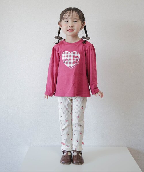 apres les cours(アプレレクール)の「裾フリルレギンス/7days Style pants(レギンス/スパッツ・キッズ・ブラック/アイボリー/グレー・80/90/100/110/120/130)」の8枚目の写真