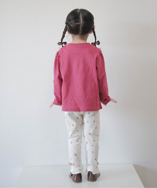 apres les cours(アプレレクール)の「裾フリルレギンス/7days Style pants(レギンス/スパッツ・キッズ・ブラック/アイボリー/グレー・80/90/100/110/120/130)」の9枚目の写真