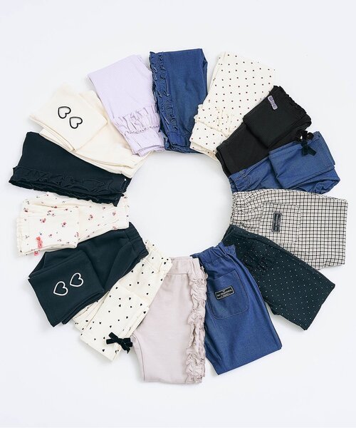 apres les cours(アプレレクール)の「裾フリルレギンス/7days Style pants(レギンス/スパッツ・キッズ・ブラック/アイボリー/グレー・80/90/100/110/120/130)」の13枚目の写真