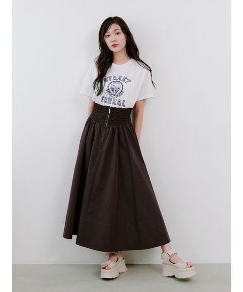 SNIDEL（スナイデル）の「プリントロゴTシャツ（Tシャツ/カットソー・レディース・グレー/バーガンディー/ホワイト・F）」の11枚目の写真