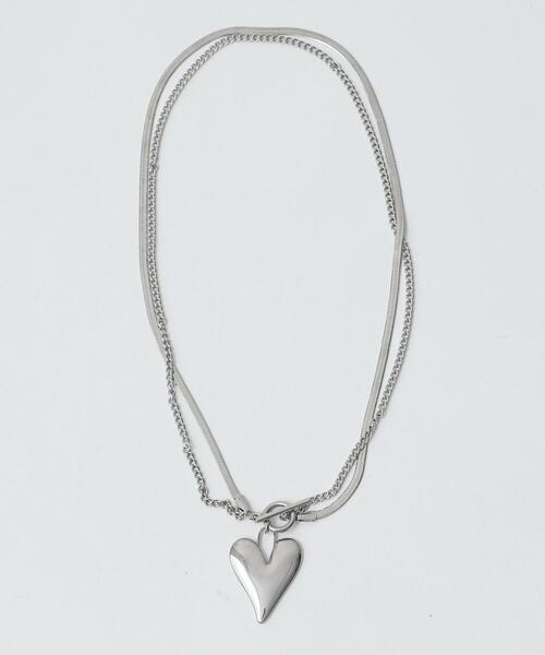 WEGO（ウィゴー）の「WEGO/ハートモチーフ2連ネックレス（ネックレス・レディース・その他1/その他3/その他2・FREE）」の4枚目の写真