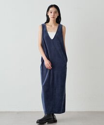 earthy | コットンベロアVネックジャンスカ(ワンピース)