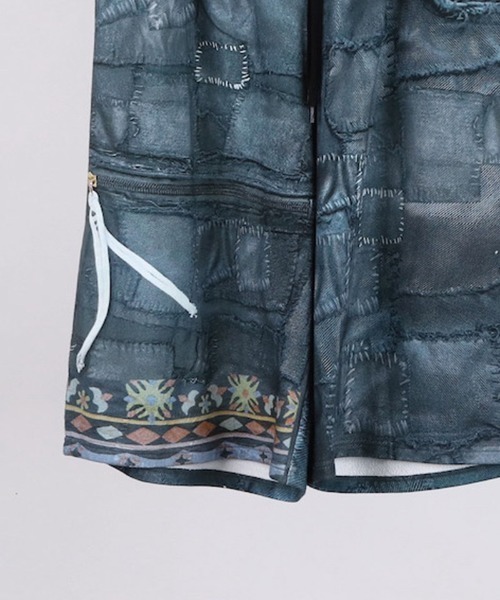 DISCOVERED（ディスカバード）の「mp13992-CRUST TROMPELOEIL SHORTS スウェットショートパンツ(DC-SS26-PT-13)（その他パンツ・メンズ・ブラック・1/3）」の6枚目の写真