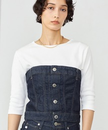 SOMETHING（サムシング）の「SOMETHING ベアトップデニムビスチェ（チューブトップ）」