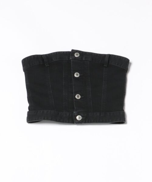 セール】SOMETHING ベアトップデニムビスチェ（チューブトップ
