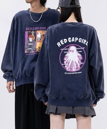 【a-r】〔RedCapGirl/レッドキャップガール〕新柄追加 ヴィンテージライク スノーウォッシュ クルーネックスウェット ユニセックス/メンズ/レディース