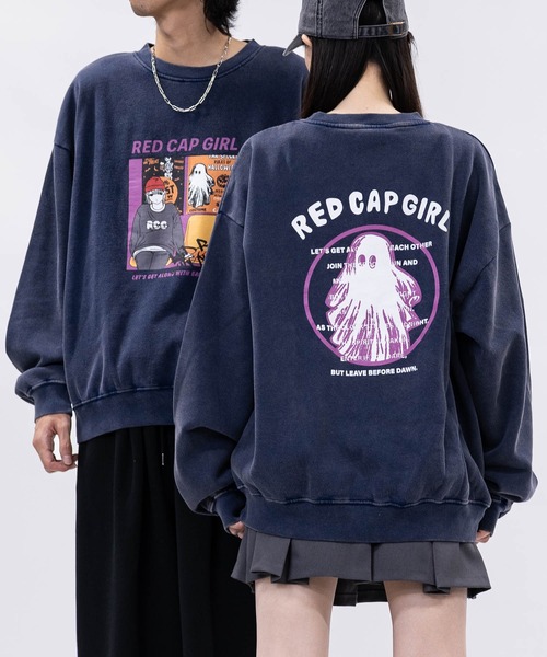 Red Cap Girl(レッドキャプガール)の「【a-r】〔RedCapGirl/レッドキャップガール〕新柄追加 ヴィンテージライク スノーウォッシュ クルーネックスウェット ユニセックス/メンズ/レディース(スウェット・メンズ・グレー/ライトグレー/ブラウン/ネイビー・MEDIUM/LARGE)」の1枚目の写真