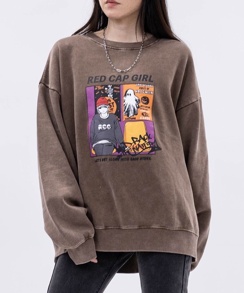 Red Cap Girl(レッドキャプガール)の「【a-r】〔RedCapGirl/レッドキャップガール〕新柄追加 ヴィンテージライク スノーウォッシュ クルーネックスウェット ユニセックス/メンズ/レディース(スウェット・メンズ・グレー/ライトグレー/ブラウン/ネイビー・MEDIUM/LARGE)」の21枚目の写真