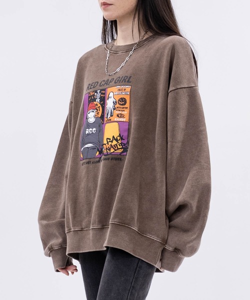 Red Cap Girl(レッドキャプガール)の「【a-r】〔RedCapGirl/レッドキャップガール〕新柄追加 ヴィンテージライク スノーウォッシュ クルーネックスウェット ユニセックス/メンズ/レディース(スウェット・メンズ・グレー/ライトグレー/ブラウン/ネイビー・MEDIUM/LARGE)」の22枚目の写真