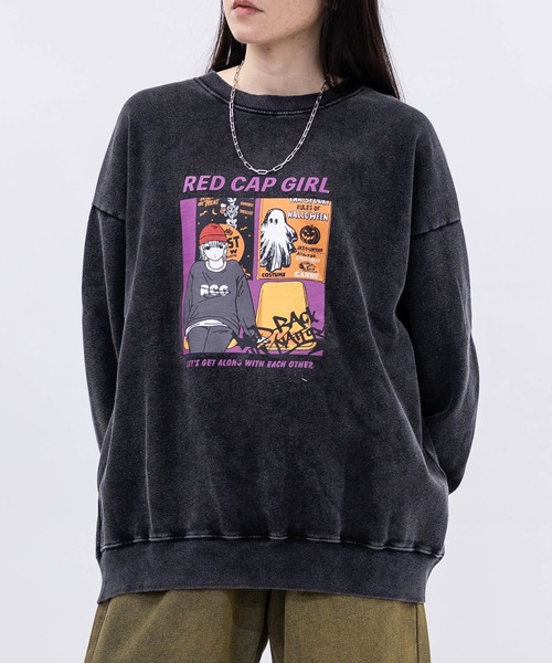 Red Cap Girl(レッドキャプガール)の「【a-r】〔RedCapGirl/レッドキャップガール〕新柄追加 ヴィンテージライク スノーウォッシュ クルーネックスウェット ユニセックス/メンズ/レディース(スウェット・メンズ・グレー/ライトグレー/ブラウン/ネイビー・MEDIUM/LARGE)」の15枚目の写真