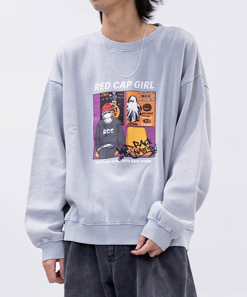 Red Cap Girl(レッドキャプガール)の「【a-r】〔RedCapGirl/レッドキャップガール〕新柄追加 ヴィンテージライク スノーウォッシュ クルーネックスウェット ユニセックス/メンズ/レディース(スウェット・メンズ・グレー/ライトグレー/ブラウン/ネイビー・MEDIUM/LARGE)」の9枚目の写真