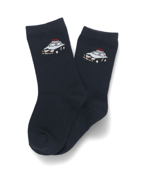 BRANSHES(ブランシェス)の「はたらくくるまソックス(ソックス/靴下・キッズ・グレー/ネイビー・13-15cm/16-18cm/19-21cm)」の2枚目の写真