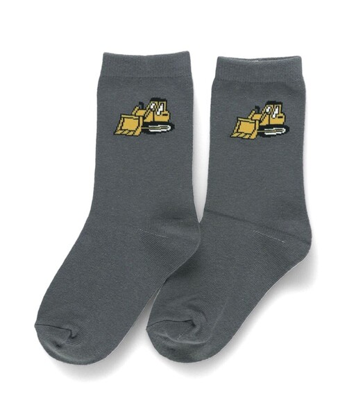 BRANSHES(ブランシェス)の「はたらくくるまソックス(ソックス/靴下・キッズ・グレー/ネイビー・13-15cm/16-18cm/19-21cm)」の4枚目の写真