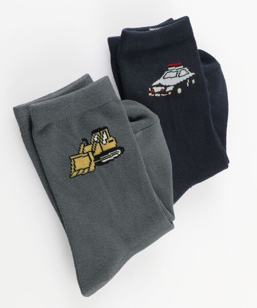 BRANSHES(ブランシェス)の「はたらくくるまソックス(ソックス/靴下・キッズ・グレー/ネイビー・13-15cm/16-18cm/19-21cm)」の7枚目の写真