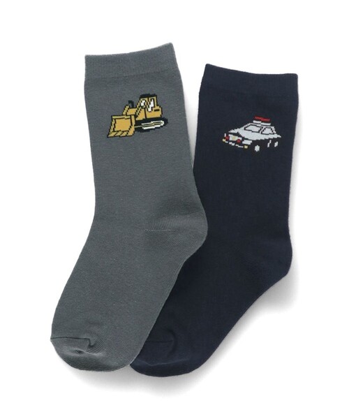 BRANSHES(ブランシェス)の「はたらくくるまソックス(ソックス/靴下・キッズ・グレー/ネイビー・13-15cm/16-18cm/19-21cm)」の8枚目の写真