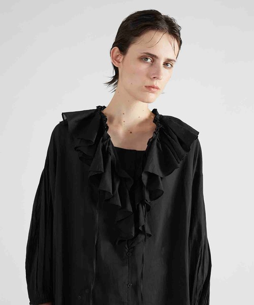 crinklecrinklecrinkle シアーラッフルブラウス crinkle crinkle crinkle】sheer ruffle blouse/シアーラッフル