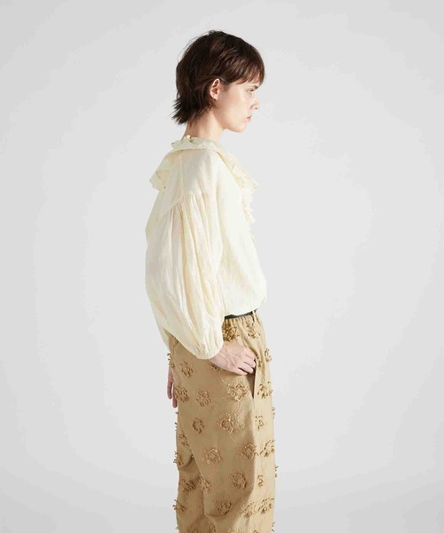 crinkle crinkle crinkle】sheer ruffle blouse/シアーラッフル