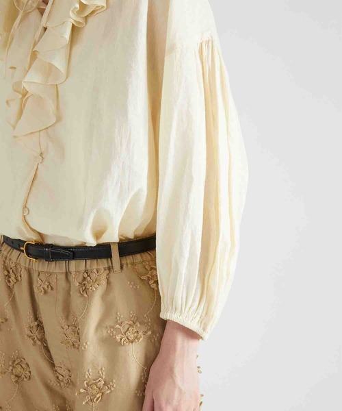 crinkle crinkle crinkle】sheer ruffle blouse/シアーラッフル