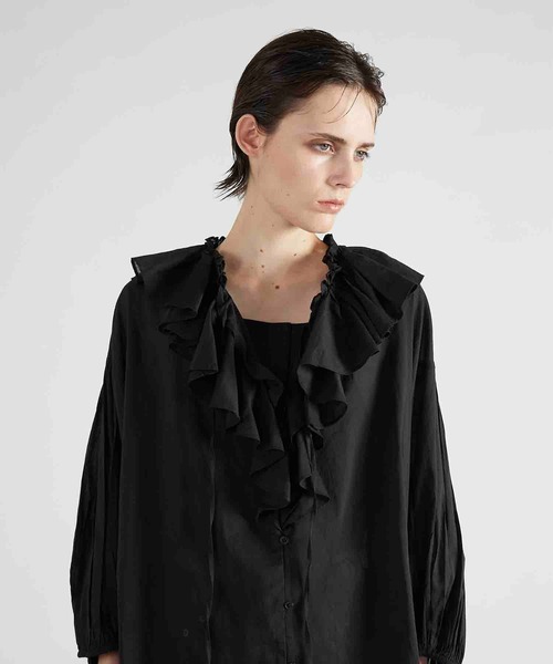 crinkle crinkle crinkle】sheer ruffle blouse/シアーラッフル