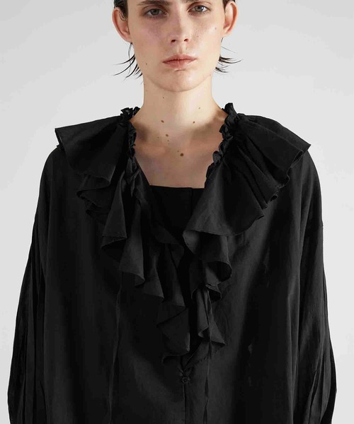 【新品／難あり】crinkle crinkle crinkle ブラウス crinkle crinkle crinkle】別注side frill no sleeve blouse