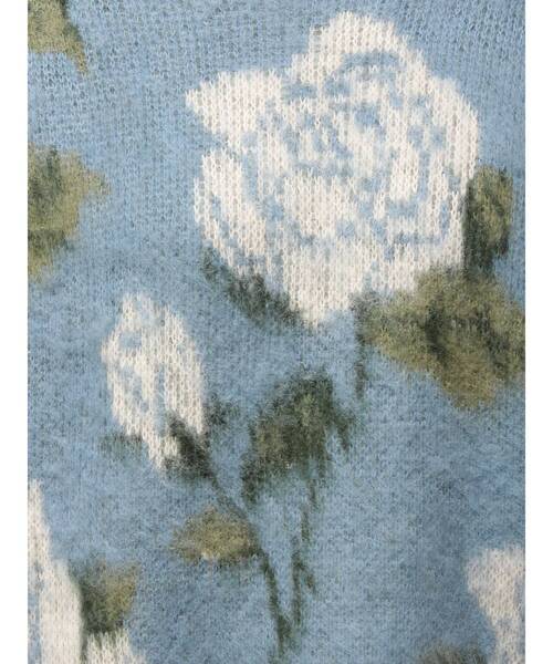 セール】パターンルーズニット 花柄 ボーダー（ニット/セーター