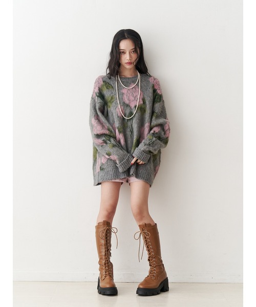 ティーズ ページ 9 パターンルーズニット 花柄 ボーダー（ニット/セーター