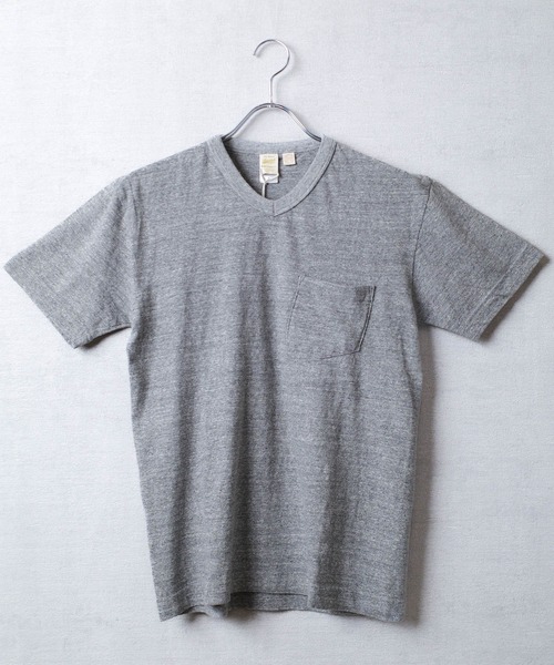 BARNS OUTFITTERS（バーンズアウトフィッターズ）の「【PH2】【BARNS OUTFITTERS】吊天竺 ショートスリーブ Vネック Tシャツ（Tシャツ/カットソー・メンズ・ロイヤルブルー/オレンジ/ゴールド/グレー/ブラック・0/1/2）」の3枚目の写真