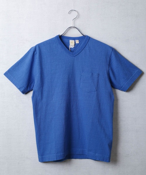 BARNS OUTFITTERS（バーンズアウトフィッターズ）の「【PH2】【BARNS OUTFITTERS】吊天竺 ショートスリーブ Vネック Tシャツ（Tシャツ/カットソー・メンズ・ロイヤルブルー/オレンジ/ゴールド/グレー/ブラック・0/1/2）」の4枚目の写真