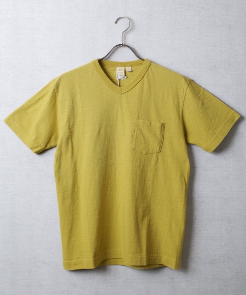 BARNS OUTFITTERS（バーンズアウトフィッターズ）の「【PH2】【BARNS OUTFITTERS】吊天竺 ショートスリーブ Vネック Tシャツ（Tシャツ/カットソー・メンズ・ロイヤルブルー/オレンジ/ゴールド/グレー/ブラック・0/1/2）」の5枚目の写真