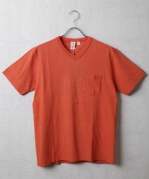 Tシャツ/カットソー（オレンジ/橙色系・Vネック）ファッション通販