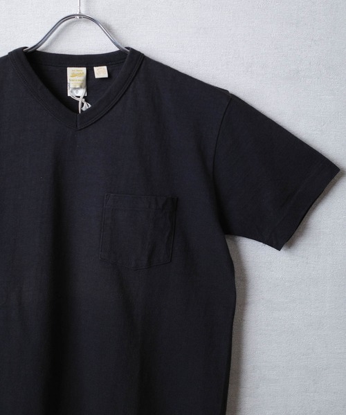 BARNS OUTFITTERS（バーンズアウトフィッターズ）の「【PH2】【BARNS OUTFITTERS】吊天竺 ショートスリーブ Vネック Tシャツ（Tシャツ/カットソー・メンズ・ロイヤルブルー/オレンジ/ゴールド/グレー/ブラック・0/1/2）」の16枚目の写真