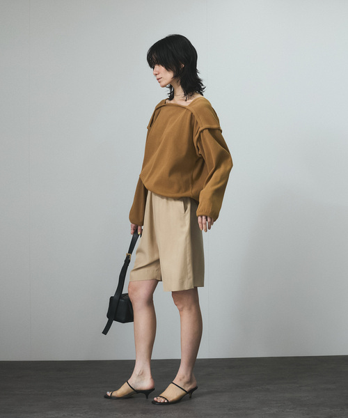 SALON adam et rope'(サロン アダム エ ロペ)の「【J'aDoRe・店舗限定】【Baserange(ベースレンジ)】LIGHT RELIEF SWEATSHIRT(Tシャツ/カットソー・レディース・ブラウン・S)」の2枚目の写真