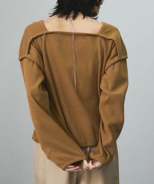 SALON adam et rope'(サロン アダム エ ロペ)の「【J'aDoRe・店舗限定】【Baserange(ベースレンジ)】LIGHT RELIEF SWEATSHIRT(Tシャツ/カットソー・レディース・ブラウン・S)」の4枚目の写真