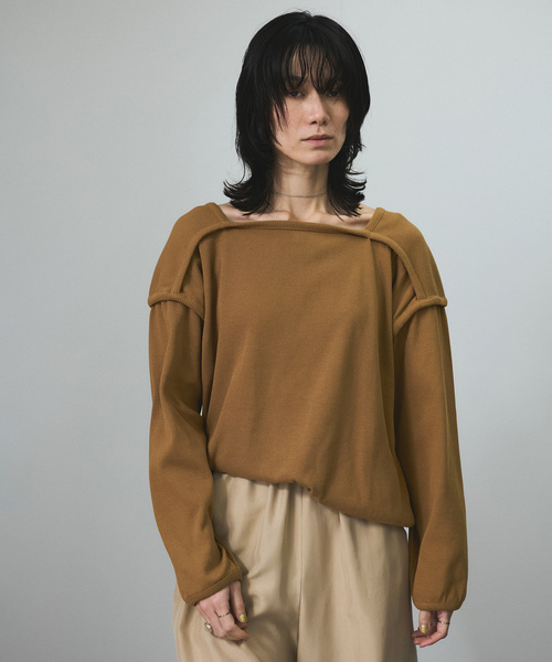 SALON adam et rope'(サロン アダム エ ロペ)の「【J'aDoRe・店舗限定】【Baserange(ベースレンジ)】LIGHT RELIEF SWEATSHIRT(Tシャツ/カットソー・レディース・ブラウン・S)」の5枚目の写真