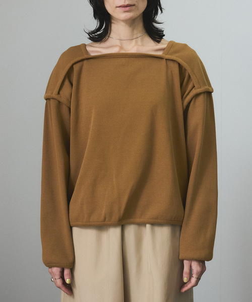 SALON adam et rope'(サロン アダム エ ロペ)の「【J'aDoRe・店舗限定】【Baserange(ベースレンジ)】LIGHT RELIEF SWEATSHIRT(Tシャツ/カットソー・レディース・ブラウン・S)」の7枚目の写真