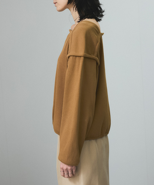 SALON adam et rope'(サロン アダム エ ロペ)の「【J'aDoRe・店舗限定】【Baserange(ベースレンジ)】LIGHT RELIEF SWEATSHIRT(Tシャツ/カットソー・レディース・ブラウン・S)」の8枚目の写真